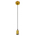 Portalámparas Bronce E-27 C1 con 2 metros cable y florón