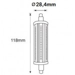 Lámpara LED R7s 118mm diámetro 28mm 230V 15W 1300Lm