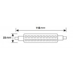 Lámpara LED R7s 118mm diámetro 23,5mm 230V 10W 900Lm