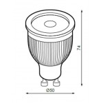 Lámpara LED GU10 COB 5W 60º