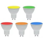 Lámpara LED GU10 SMD 5W 100º colores