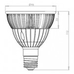 Lámpara LED PAR30 E27 9W Blanca Fría