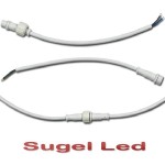 Conector Macho 4pins ip67 con 20cm. cable