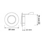 Foco basculante 84mm empotrar Plata Mate, para Lámpara GU10/MR16