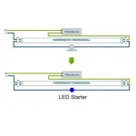 Tubo LED T8 1500mm Aluminio 22W Blanco Frío, Cebador incluido