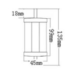 Lámpara LED R7s 135mm 230V 12W  Blanco Cálido