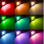 Foco LED exterior SLIM 30W IP65 RGB + mando IR
