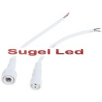 Conector Hembra 2pins ip67 con 20cm. cable