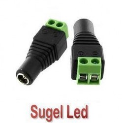 Conector Jack Hembra 2.1 con tornillo