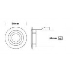 Foco basculante Redondo empotrar Aluminio 90mm, para Lámpara GU10/MR16, Blanco, Negro, Wengué ó Texturizado