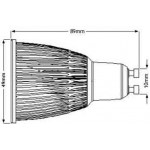 Lámpara LED GU10 6W Blanco Neutro, Bridgelux
